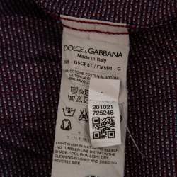 Pre Owned  قميص دولتشي & غابانا مارتيني قطن ثنائي اللون بأزرار أمامية مقاس كبير جدًا جدًا جدًا - إكس إكس إكس لارج