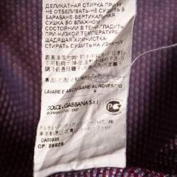 Pre Owned  قميص دولتشي & غابانا مارتيني قطن ثنائي اللون بأزرار أمامية مقاس كبير جدًا جدًا جدًا - إكس إكس إكس لارج