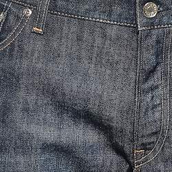 مملوكة مسبقًا بنطلون جينز دولتشي أند غابانا 14 غولد دينم أزرق كحلي أرجل مستقيمة مقاس 3 إكس لارج - 3 كبير جدًا