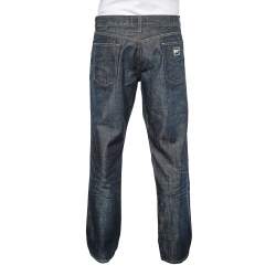 مملوكة مسبقًا بنطلون جينز دولتشي أند غابانا 14 غولد دينم أزرق كحلي أرجل مستقيمة مقاس 3 إكس لارج - 3 كبير جدً ا