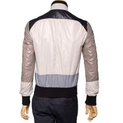 مملوكة مسبقًا Dolce & Gabbana Colorblock Synthetic & Rib Knit Trimmed Jacket S