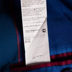 Pre Owned Dolce & Gabbana Blue Wool Single Breasted Gold Label Blazer M