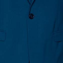 Pre Owned Dolce & Gabbana Blue Wool Single Breasted Gold Label Blazer M