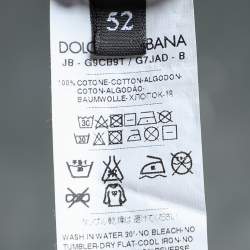 Pre Owned جاكيت دولتشي أند غابانا قطن تريكو أسود بسحاب أمامي مقاس كبير جدًا - إكس لارج