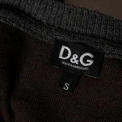 Pre Owned Dolce & Gabbana Brown Wool Knit Long Sleeve Sweater S