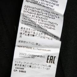 Pre Owned تي شيرت دولتشي أند غابانا إكسكلوسيف قطن أسود طباعة شعار ماركة مقاس صغير - سمول