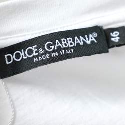 مملوكة مسبقًا Dolce & Gabbana White Logo Heart Printed Cotton T-Shirt S