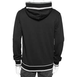 Pre Owned Dolce & Gabbana Black DG Love Printed Cotton Hoodie L 