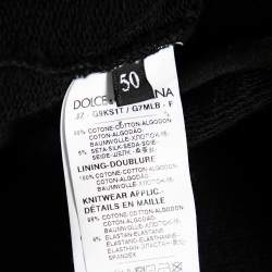 Pre Owned Dolce & Gabbana Black DG Love Printed Cotton Hoodie L 