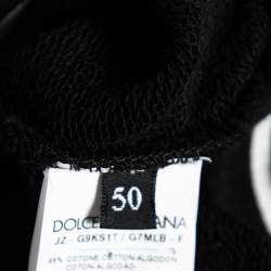 Pre Owned Dolce & Gabbana Black DG Love Printed Cotton Hoodie L 