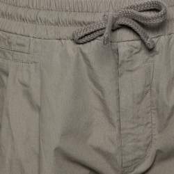 Pre Owned Dolce & Gabbana Olive Green Cotton Elasticized Waist Bermuda Shorts M