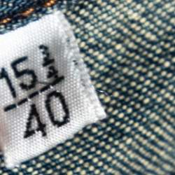 مملوكة مسبقًا Dolce & Gabbana Navy Blue Denim Sicilia Shirt M