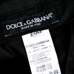 مملوكة مسبقًا Dolce & Gabbana Charcoal Grey Striped Cotton Pants L