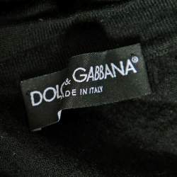 Pre Owned Dolce & Gabbana Black Cashmere Long Sleeve Sweater L