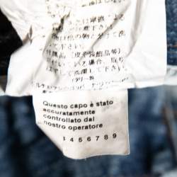 Pre Owned Dolce & Gabbana Blue Distressed Denim Jeans M