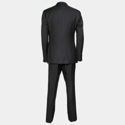 مملوكة مسبقًا Dolce & Gabbana Black Wool Blazer Suit L