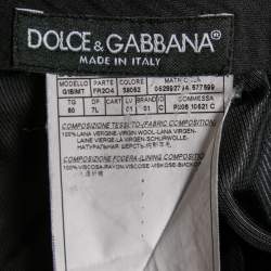 مملوكة مسبقًا Dolce & Gabbana Black Wool Blazer Suit L