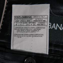 مملوكة مسبقًا Dolce & Gabbana Black Wool Blazer Suit L