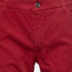 Pre Owned Dolce & Gabbana Burgundy Denim Jeans XXL