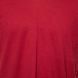 Pre Owned Dolce & Gabbana Burgundy Cotton Short Sleeve V Neck T-Shirt XXL