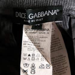 Pre Owned Dolce & Gabbana Grey Striped Cotton Jogger XS