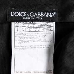 Pre Owned بنطلون وفيست دولتشي آند غابانا صوف رصاصي مقاس متوسط - ميديوم 