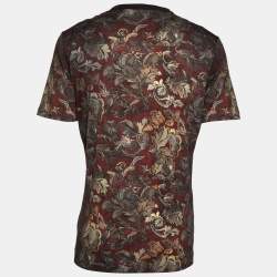 مملوكة مسبقًا تي شيرت دولتشي آند غابانا قطن بطبعة النمر الملكي متعدد الألوان بأكمام قصيرة وياقة مستديرة مقاس كبير جدًا جدًا جدًا - إكس إكس إكس لارج