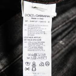 مملوكة مسبق ًا بنطلون جينز دولتشي أند غابانا دينم ممزق رصاصي داكن قصة 14 مرن مقاس كبير (لارج)