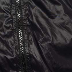 Pre Owned جاكيت دولتشي آند غابانا قماش صناعي أسود بهودي وسحاب أمامي مقاس متوسط - ميديوم