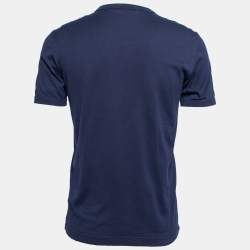 مملوكة مسبقًا Dolce & Gabbana Navy Blue Cotton Short Sleeve T-Shirt M