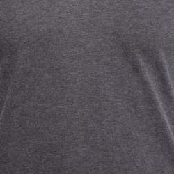Pre Owned Dolce & Gabbana Grey Cotton Short Sleeve V-Neck T-Shirt S