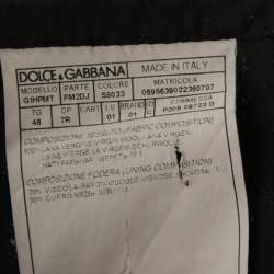 Pre Owned Dolce & Gabbana Black Polka Dotted Wool Waistcoat M