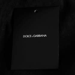 Pre Owned Dolce & Gabbana Black Cotton Knit Button Front Waistcoat L