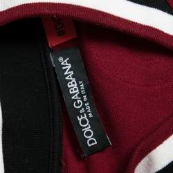 Pre Owned Dolce & Gabbana Multicolor Logo Embroidered Appliquéd Zip Closure T-Shirt M