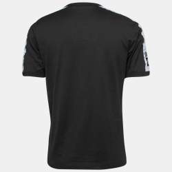 Pre Owned Dolce & Gabbana Black Cotton DG Since 1984 Embroidered Crew Neck T-Shirt M