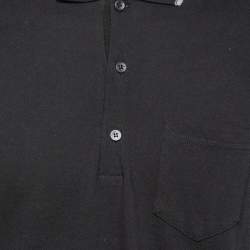 Pre Owned تي شيرت بولو دولتشي أند غابانا قطن أسود مقاس كبير جداً