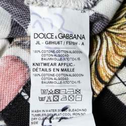 Pre Owned Dolce & Gabbana Multicolor Cards Print Cotton Polo T-Shirt S
