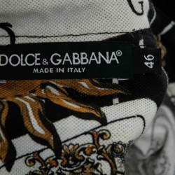 Pre Owned Dolce & Gabbana Multicolor Cards Print Cotton Polo T-Shirt S