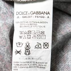 Pre Owned Dolce & Gabbana Brown Printed Cotton Polo T-Shirt XL