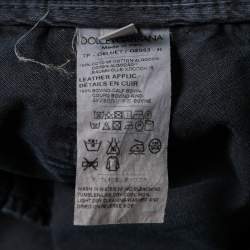 Pre Owned Dolce & Gabbana  Navy Blue Cotton Pants M Waist: 32"