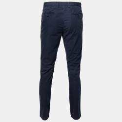 Pre Owned Dolce & Gabbana  Navy Blue Cotton Pants M Waist: 32"