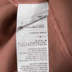 Pre Owned Dolce & Gabbana Peach Cotton Pique Polo T-Shirt M