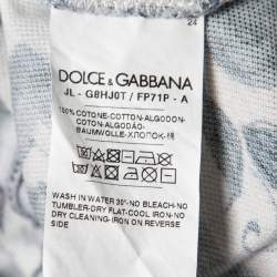 Pre Owned Dolce & Gabbana Navy Blue Cotton Pique Polo T-Shirt S