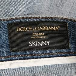 Pre Owned بنطلون جينز سكيني دولتشي أند غابانا دينم أزرق مقاس متوسط - ميديوم خصر 33" 