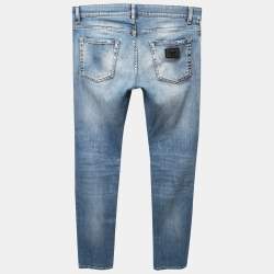 Pre Owned بنطلون جينز سكيني دولتشي أند غابانا دينم أزرق مقاس متوسط - ميديوم خصر 33" 