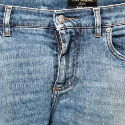 Pre Owned بنطلون جينز سكيني دولتشي أند غابانا دينم أزرق مقاس متوسط - ميديوم خصر 33" 