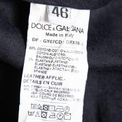 مملوكة مسبقًا بنطلون جينز دولتشي أند غابانا دينم أزرق داكن قصة سترتش مريحة مقاس صغير - سمول الخصر 32"