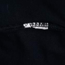 Pre Owned Dolce & Gabbana Navy Blue Cotton Pique Logo Embroidered Polo T-Shirt XL