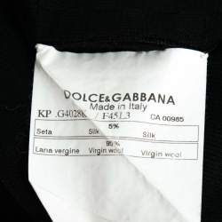 Pre Owned جامبر دولتشي أند غابانا تريكو صوف أسود برقبة مستديرة مقاس متوسط - ميديوم