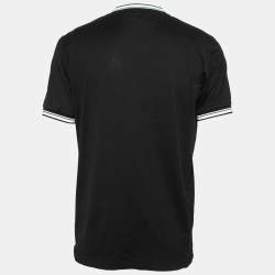 Pre Owned تي شيرت دولتشي أند غابانا قطن أسود بالشعار التاج مقاس كبير - لارج